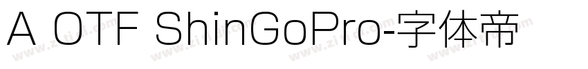 A OTF ShinGoPro字体转换